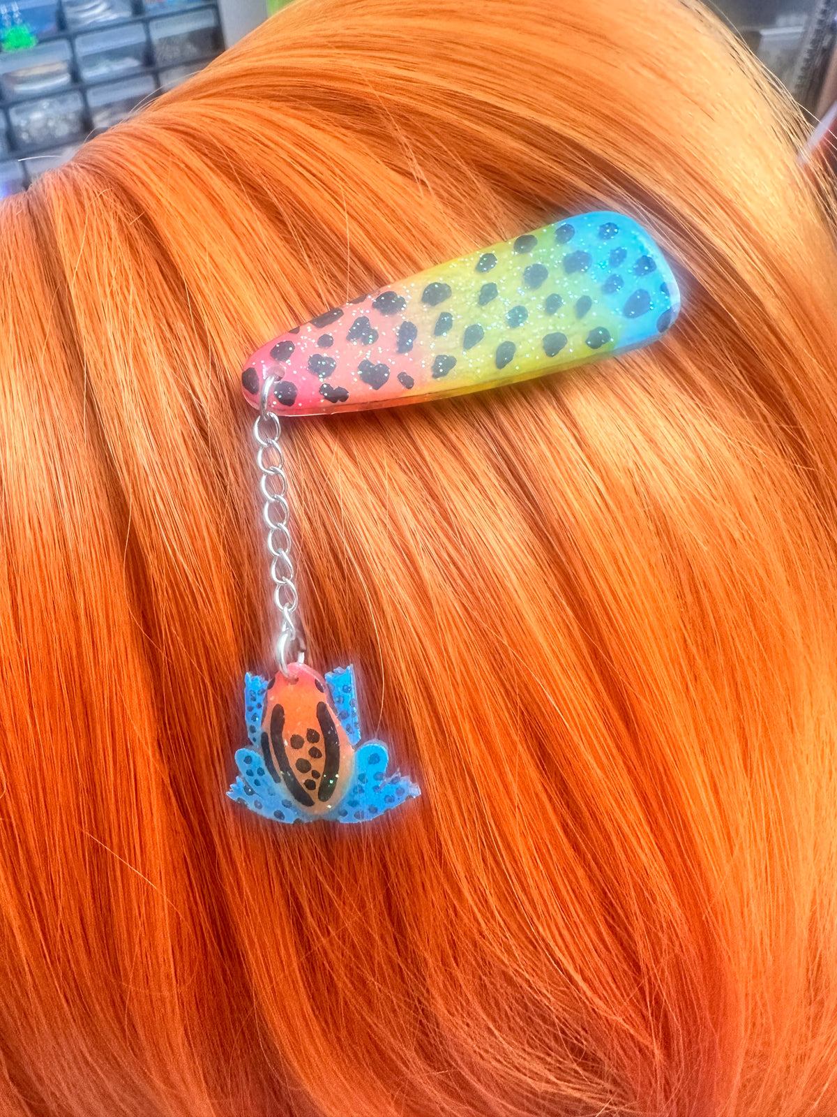 Poison Dart Frog Hairclip