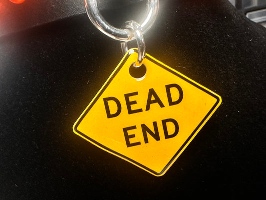 Dead End Sign Spiked Choker