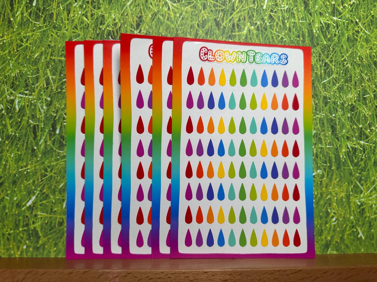 clown tears sticker sheet