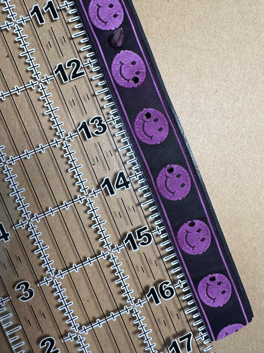 Deep Violet Happy Face Spiked Choker