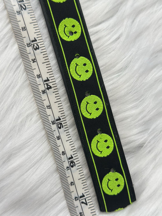 Lime Green Happy Face Spiked Choker