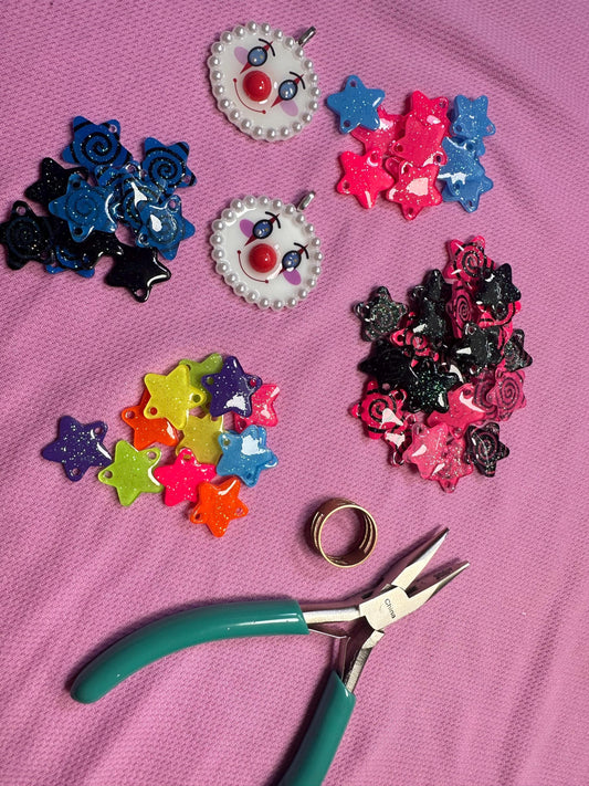 cotton candy trans pride star choker necklace