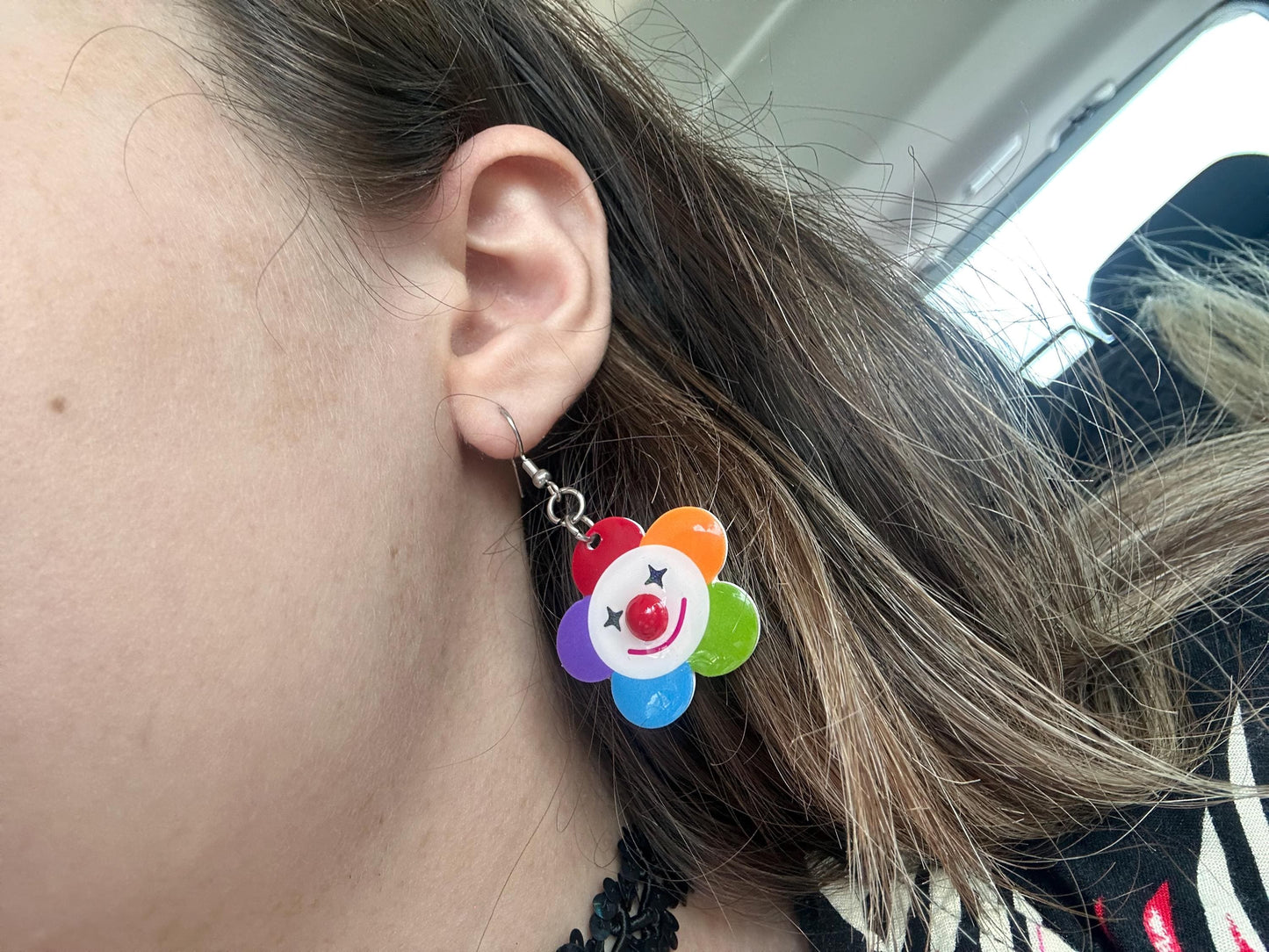 Clown Daisy Earrings