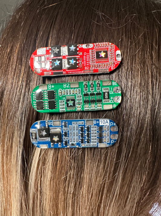 RGB circuit board hair clip set