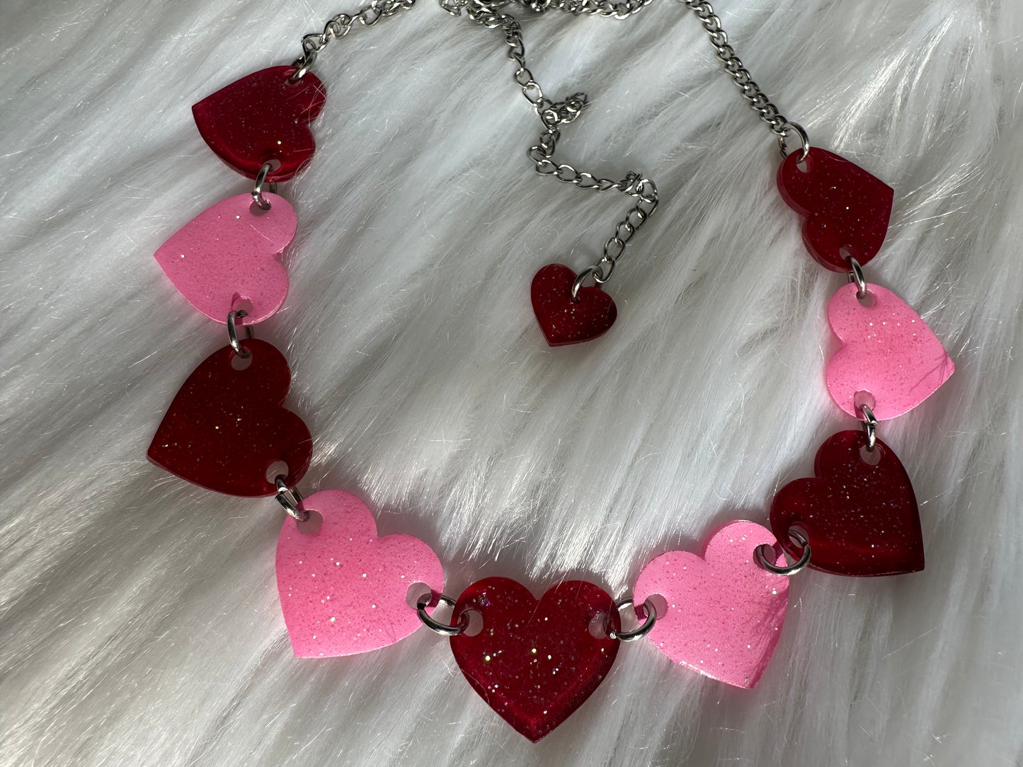 love heart choker necklace