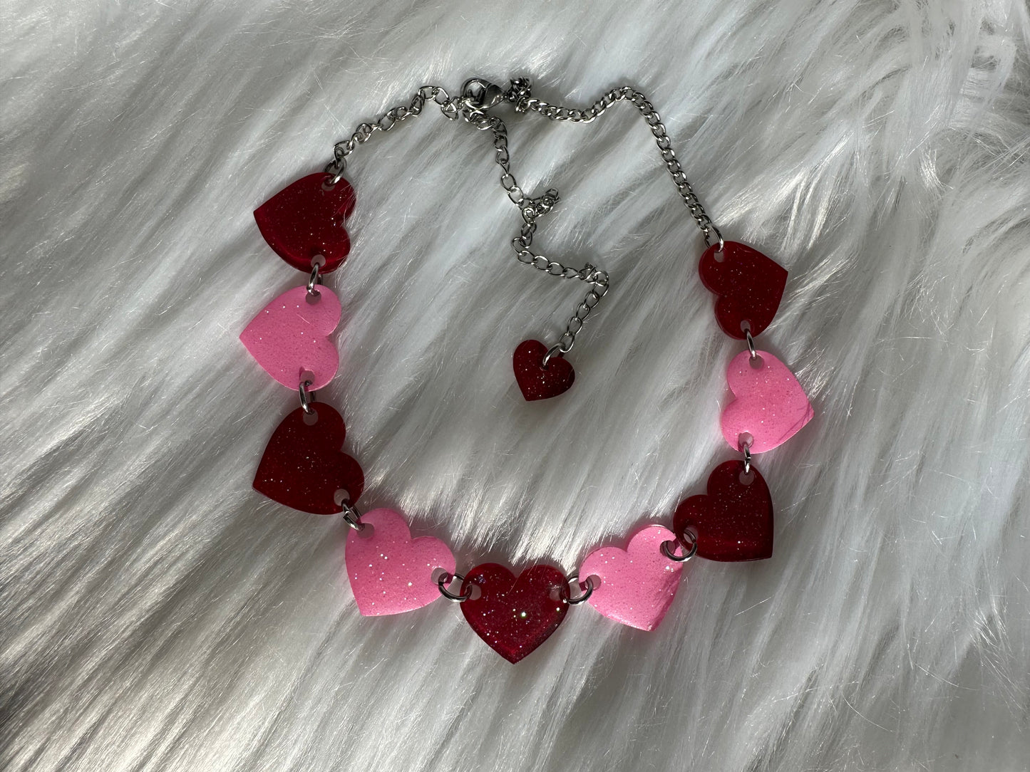 love heart choker necklace