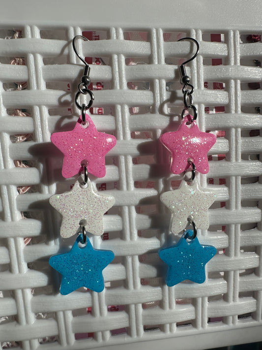 Cotton Candy Star Earrings