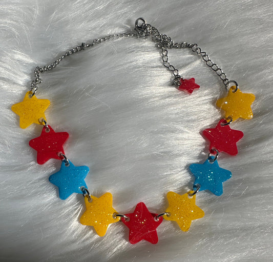 clown core star choker necklace