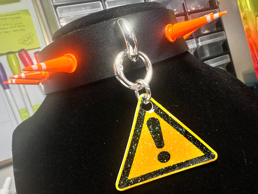 Hazard Sign Spiked Choker
