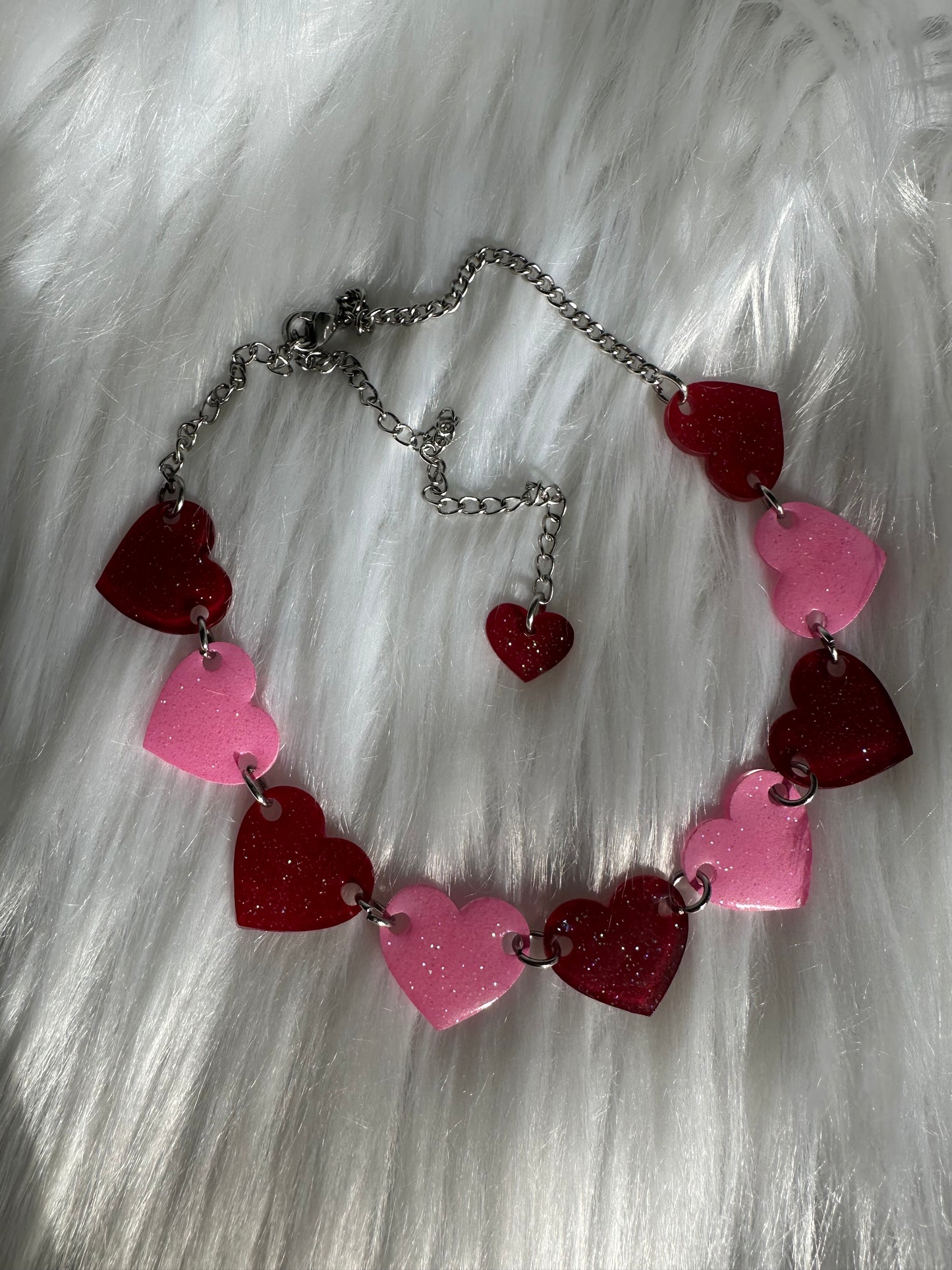 love heart choker necklace