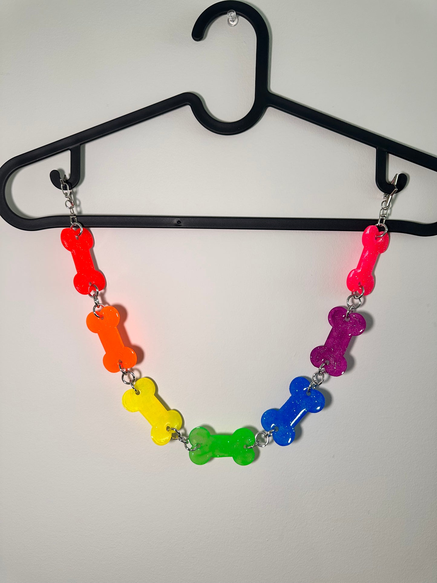 Rainbow Sparkly Bone Belt Chain (B-grade)