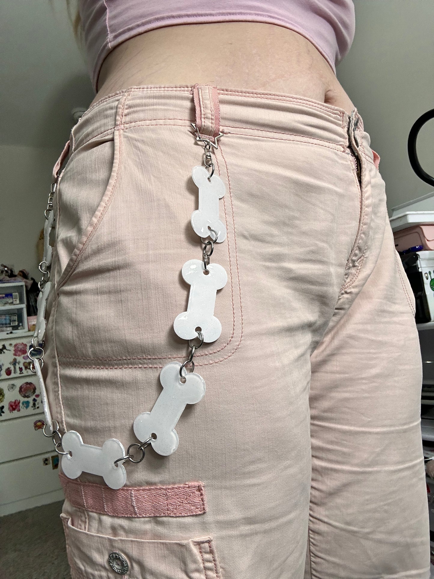 White Bone Belt Chain