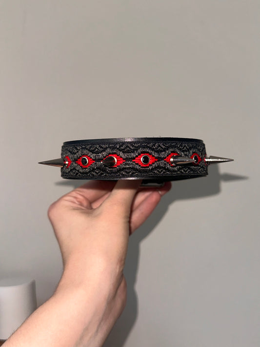 Bloodshot Eyes Spiked Choker