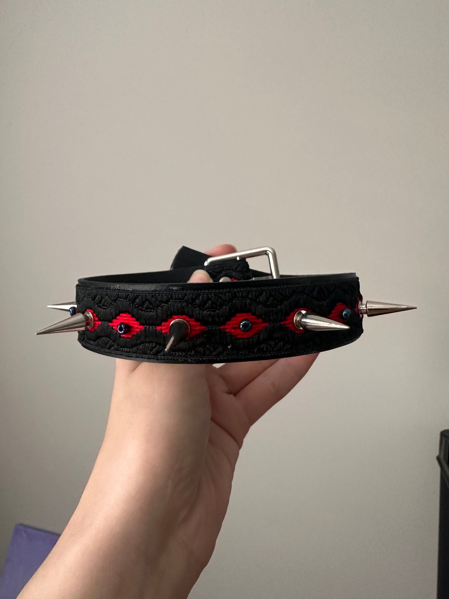 Void Eyes Spiked Choker [prototype]