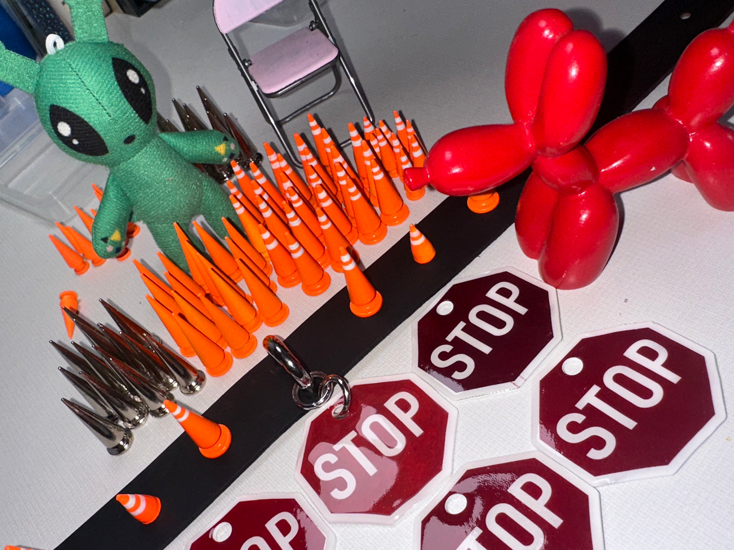 Stop Sign Spiked Choker