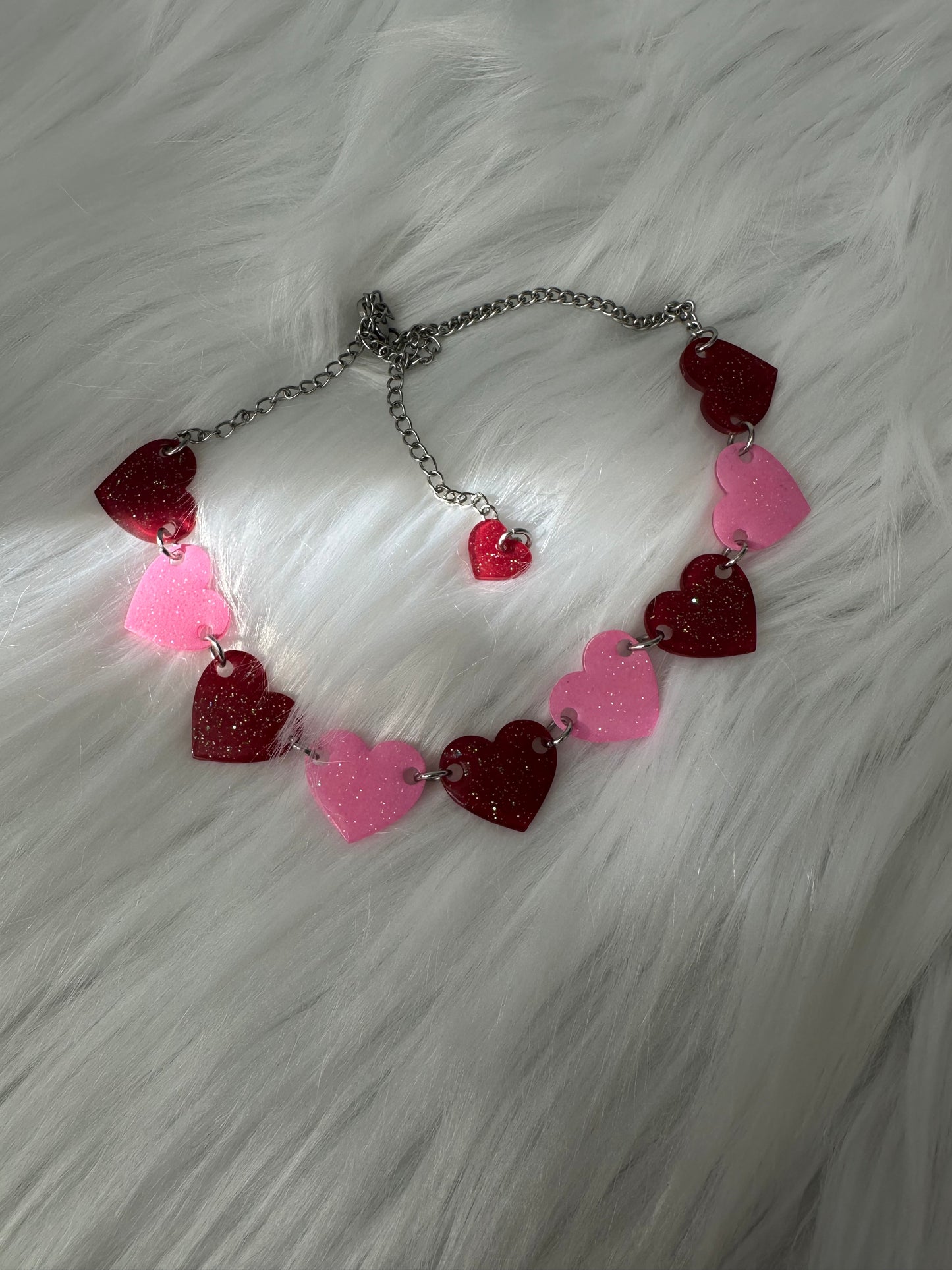 love heart choker necklace