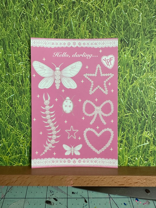 Hello, darling sticker sheet