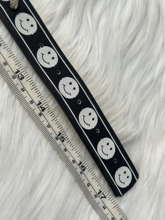 White Happy Face Spiked Choker