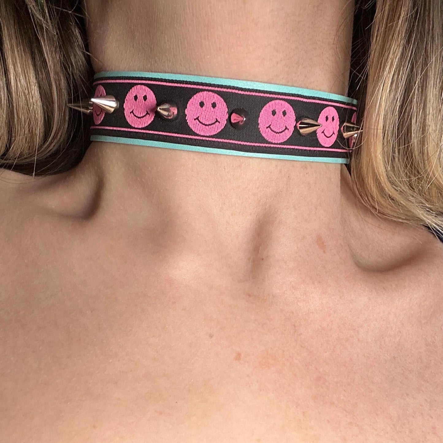 Smiling Spiked Choker Pre-order custom sizing