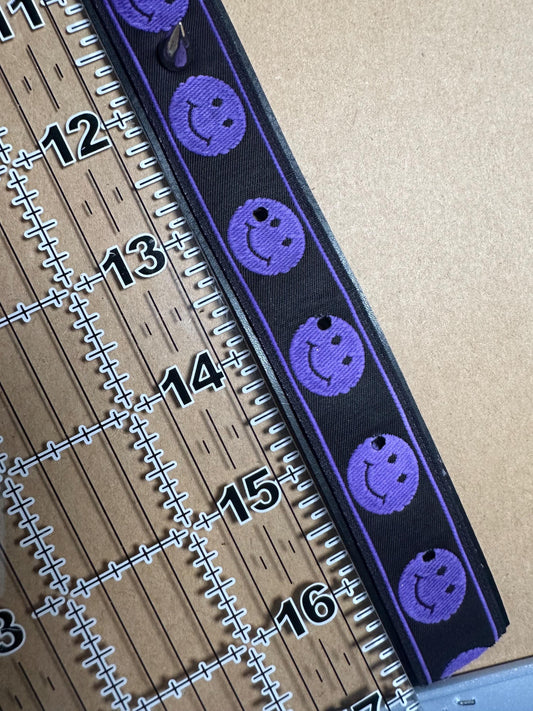 Purple Happy Face Spiked Choker
