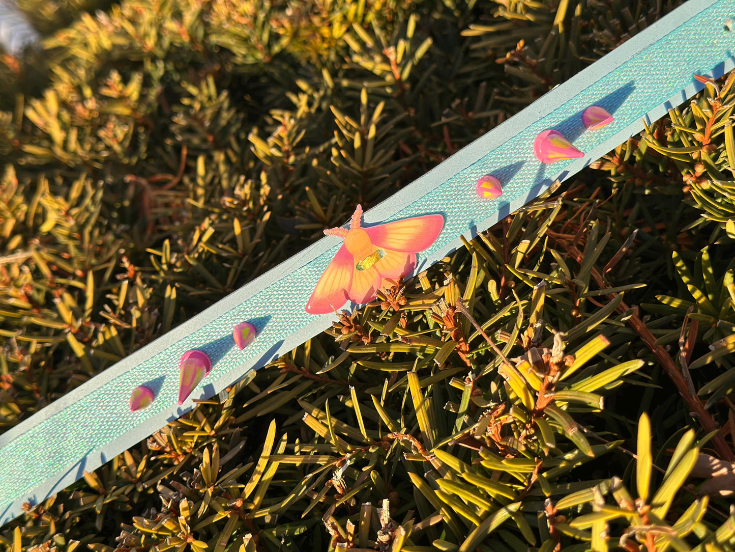 Rosy Maple Moth Pastel Spiked Choker