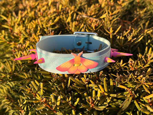 Rosy Maple Moth Pastel Spiked Choker