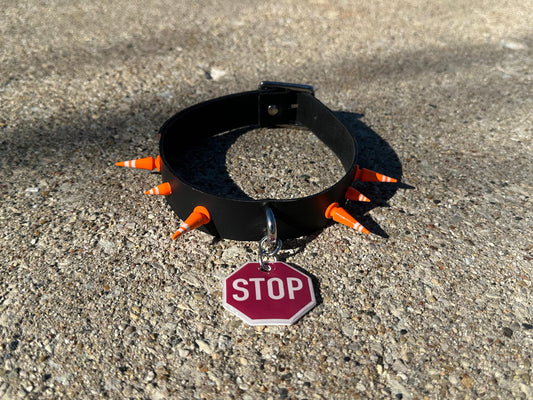 Stop Sign Spiked Choker