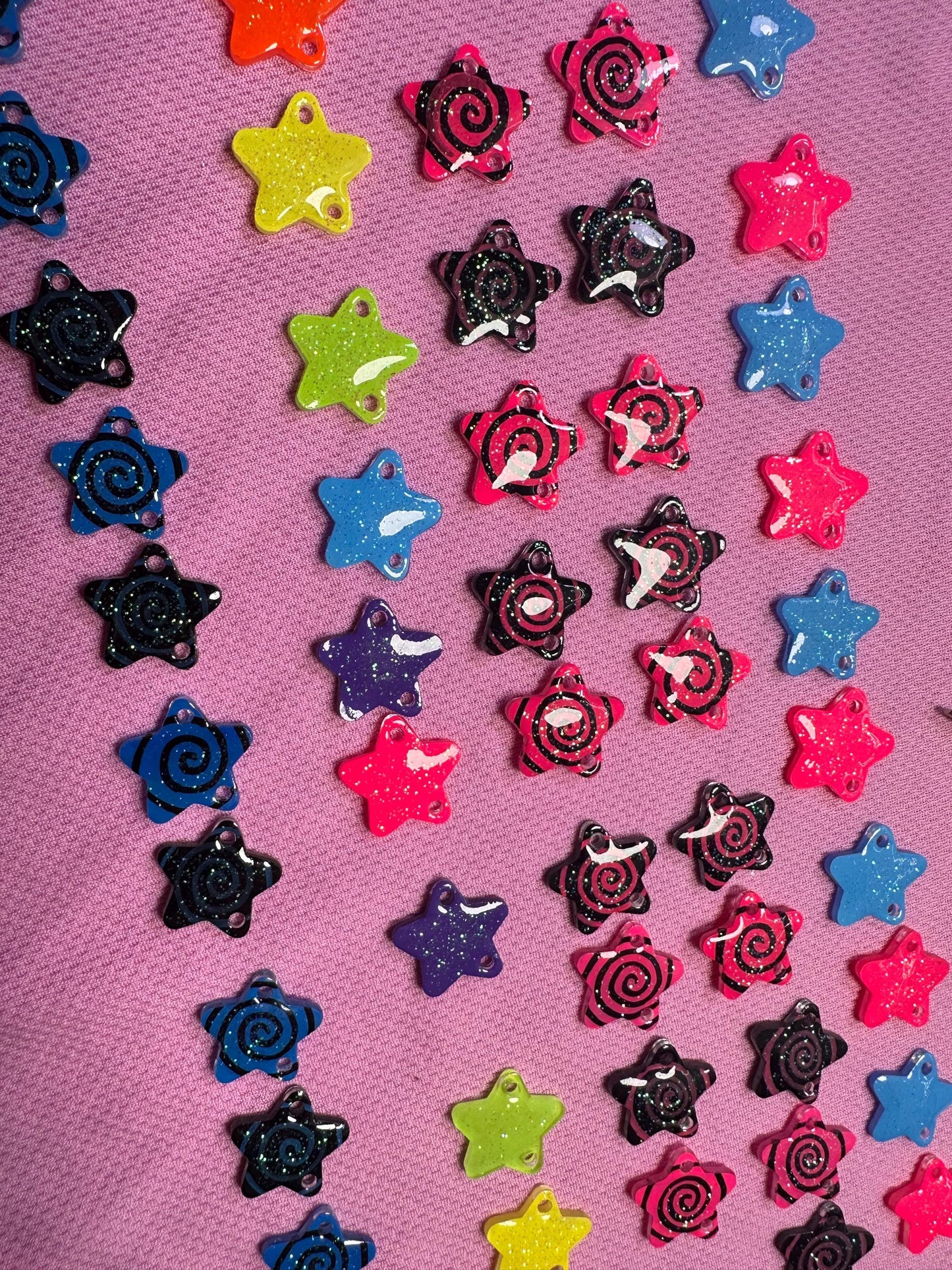 neon rainbow star choker necklace