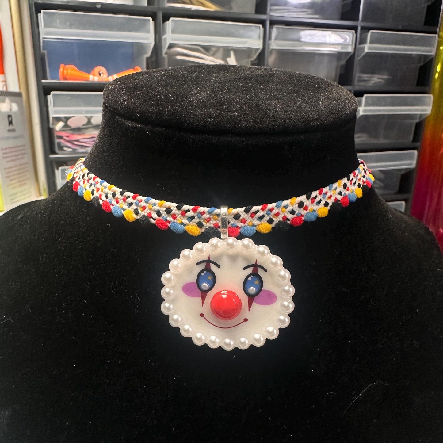 clown buddy choker necklace