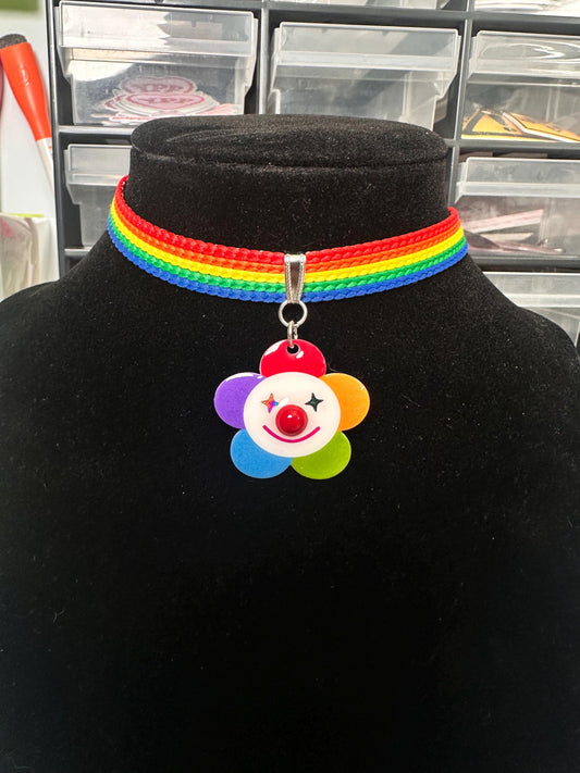 clown daisy choker necklace